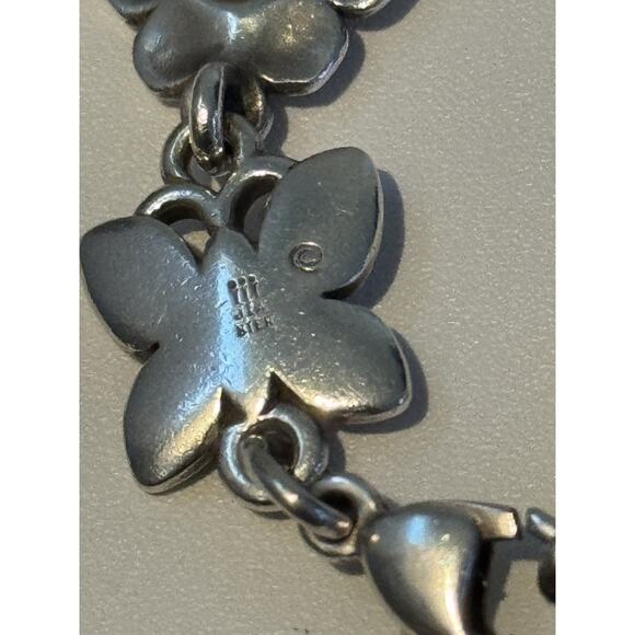 James Avery Retired HTF Silver Butterflies In Bloom Flower Bracelet 7 3/4” - Picture 6 of 14